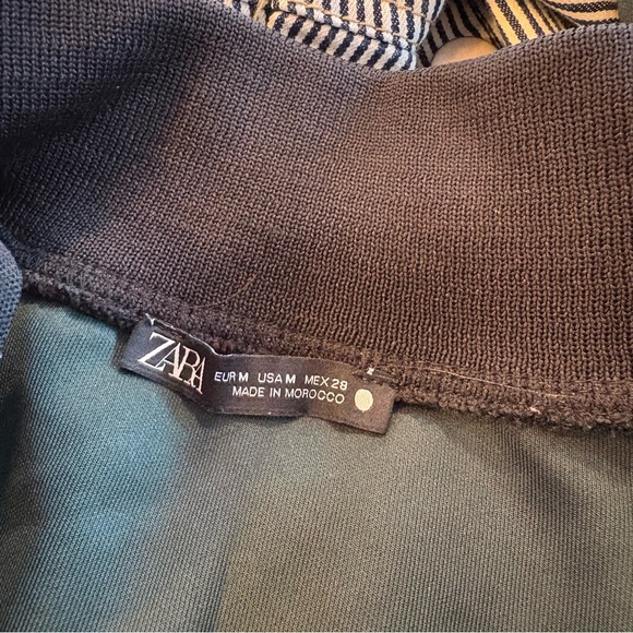 ZARA Matching Set M Green Track Jacket + Ankle Zip Pants Athleisure Streetwear - Picture 6 of 10